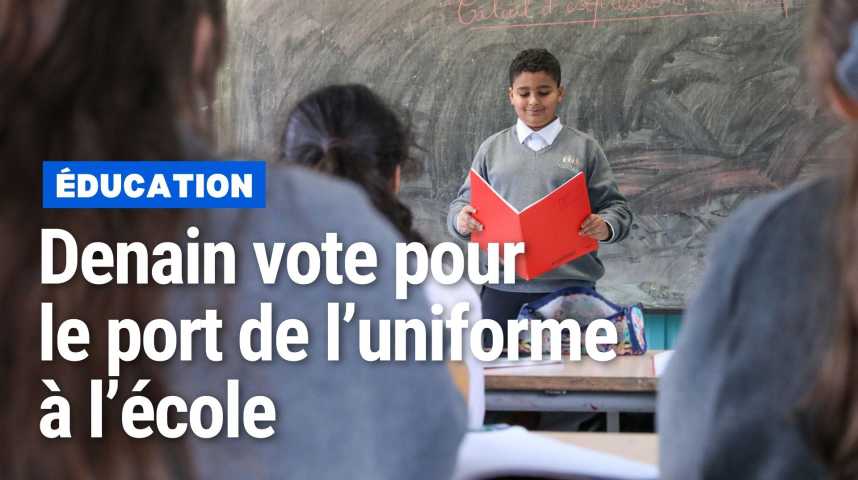 Denain vote pour le port de l'uniforme à l'école - La Voix du Nord Vidéos