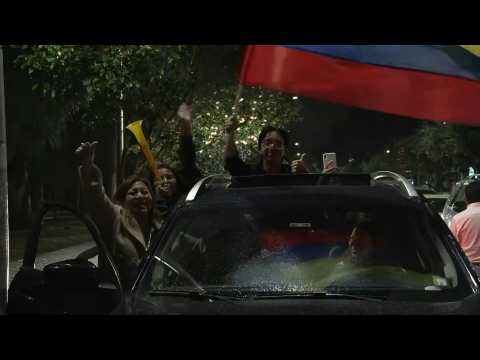 In Ecuador's capital, supporters celebrate new president-elect Daniel Noboa