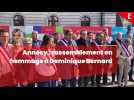 Rassemblement en hommage à Dominique Bernard à Annecy : le discours du maire François Astorg