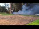 Foncquevillers : une remorque de voiture et dix-huit caisses en plastique détruites dans un incendie