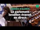 Le Parlement israélien évacué en direct à cause des sirènes d'alerte