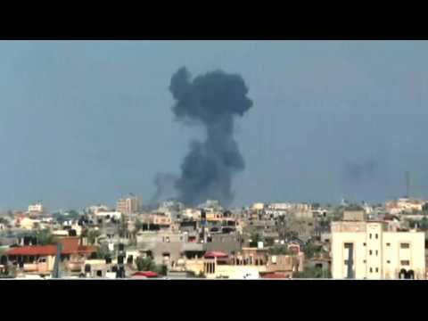 Smoke billows over southern Gaza's Rafah after Israeli strikes