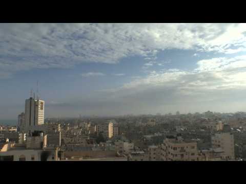 Gaza City skyline on the 11th morning of the Israel-Hamas conflict