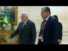 Palestinian president Mahmud Abbas arrives at peace summit in Cairo