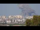 Smoke over northern Gaza after a strike - Label : AFPTV - First images - Category : News