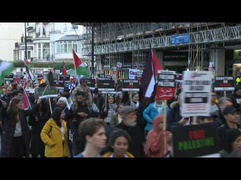 Thousands march in London to call for end to the war in Gaza