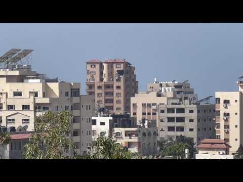 AFP's damaged office in Gaza City following strike