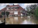 Débordement de l'Aa: des maisons cernées par les eaux à Blendecques