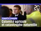 Tempête Ciaran : Macron promet de décréter l'état de « catastrophe naturelle » et la « calamité agricole » #shorts