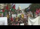 Thousands in US capital rally for ceasefire in Israel-Hamas war