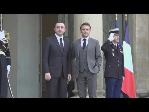Macron receives Georgian Prime Minister at Elysee Palace