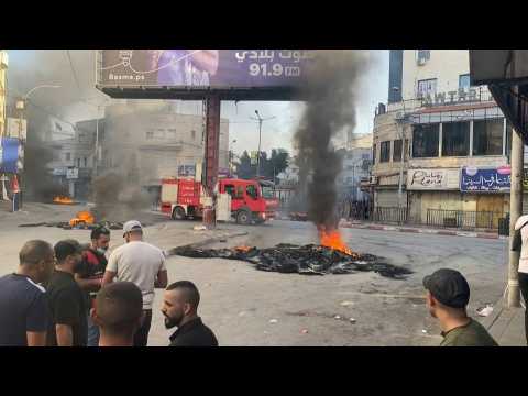 Fires blaze at site of deadly Israeli raid in West Bank's Jenin