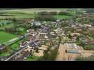 Northern French village of Montcavrel submerged in water following storm