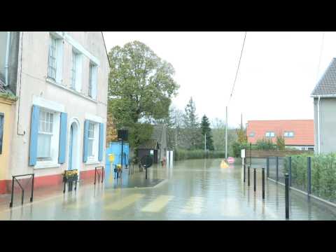 Storms in the North of France: Hesdigneul-les-Boulogne under water