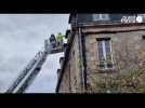 VIDÉO. A Quimper, les pompiers sur les toits de la ville pour retirer les tuiles