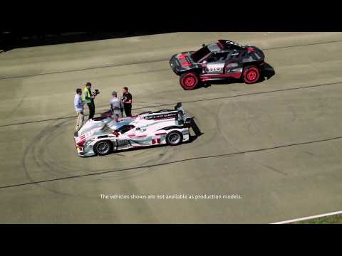Audi e-tron on track 2023 - Stéphane Peterhansel and the Audi R18 e-tron quattro