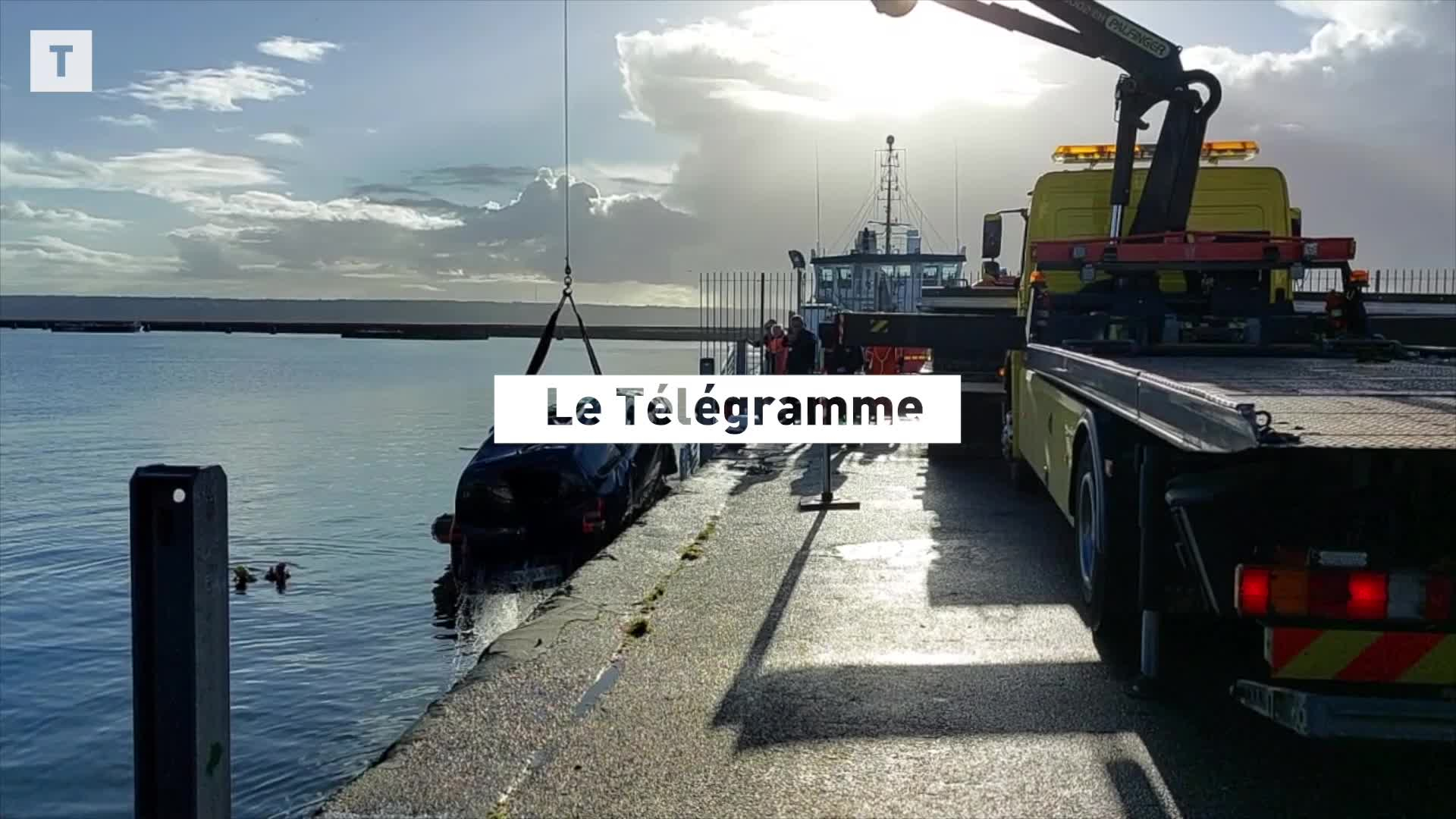 À Brest, un homme divagant sur le port, sa voiture à l'eau [Vidéo]