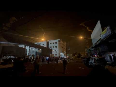 Israeli flares light up over Gaza City's Al-Shifa hospital