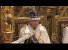 King Charles III arrives in UK parliament