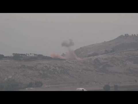 Smoke rises close to Lebanese border villages