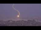 Flares fall over Gaza as sun rises - Label : AFPTV - First images - Category : News