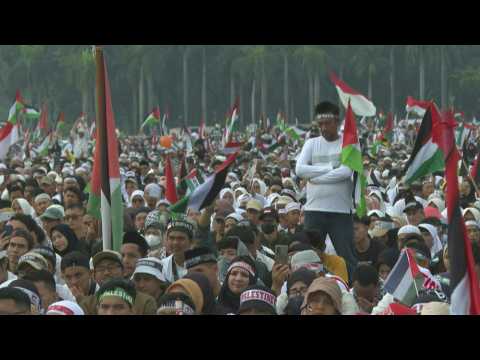 Thousands attend major Gaza rally in Indonesia