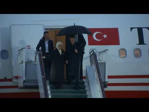 Turkish President Erdogan arrives in Uzbekistan