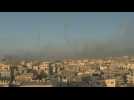 Flares and smoke over Gaza City - Label : AFPTV - First images - Category : News