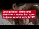 VIDÉO. Congé parental : Aurore Bergé annonce un « nouveau droit » pour les jeunes parents