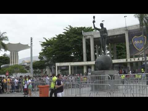 Boca-Fluminense: Fans arrive at Rio stadium for Copa Libertadores final