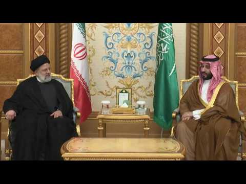 Saudi prince, Iran president hold first meeting since rapprochement