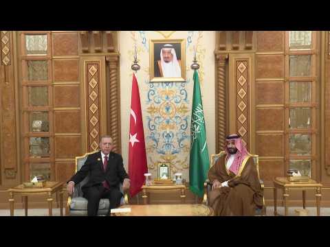 Saudi Crown Prince meets Turkish president during summit on Gaza