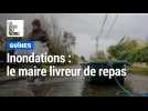 Inondations à Guines: le maire livre les repas
