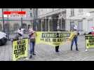 VIDÉO. « Des fermes, pas des usines » : Opération matinale de Greenpeace à Angers