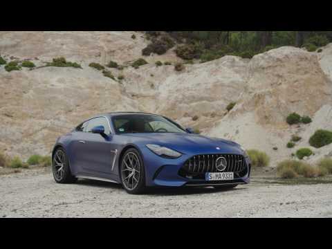 The new Mercedes-AMG GT 63 4MATIC+ Coupe Design in Spectral Blue