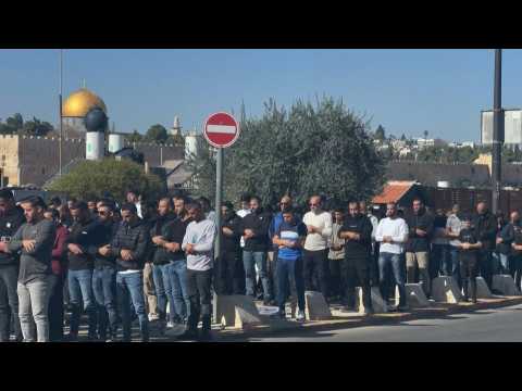Friday prayers in the streets of east Jerusalem