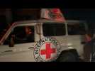 Red cross convoy transports released Gaza hostages to Egypt - Label : AFPTV - First images - Category : News