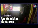 Liam, 15 ans, a testé le simulateur de courses automobiles Coach and Race, au Portel