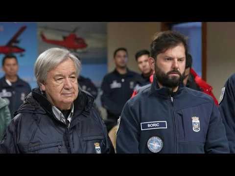 UN chief, Chile president leave for Antarctica