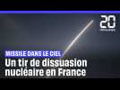 Un missile balistique stratégique traverse le ciel français dans la nuit
