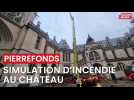Simulation incendie au château de Pierrefonds