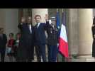 French President Macron meets with Ivorian counterpart Ouattara at Elysee Palace