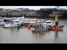 Boulogne : renflouement de bateaux au port de plaisance
