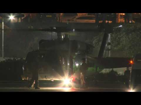 Helicopter carrying released hostages land at Israel hospital