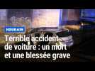 Une voiture encastrée contre l'église d'Houdain : un mort, une conductrice et un homme en fuite