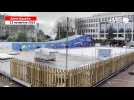 VIDÉO. Patinoire et piste de luge prennent leur quartier d'hiver face à la mairie de Saint-Nazaire