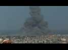 Smoke rises following Israeli air strike on Gaza Strip