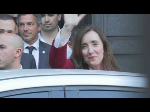 Argentina's vice president-elect Villaruel meets Cristina Kirchner
