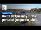 Warneton, route de Quesnoy, trafic alterné jusque juin 2024.