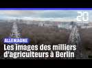 Allemagne : Les images impressionnantes des milliers d'agriculteurs mobilisés à Berlin #shorts